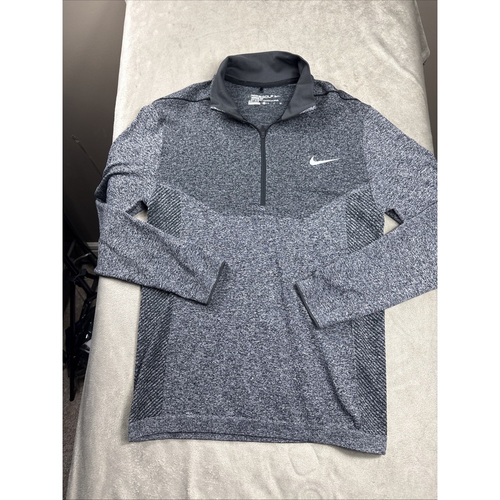 Nike Golf  Dri-Fit Men S Long‎ Sleeve Gray Shirt Modern Fit  Greystone Golf EUC